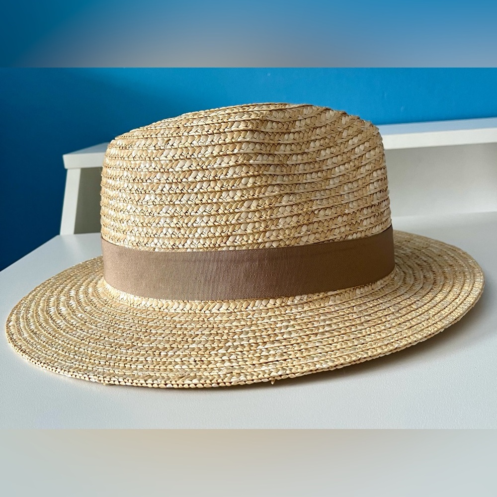 Pink Lily Straw Fedora - Picture 6 of 7